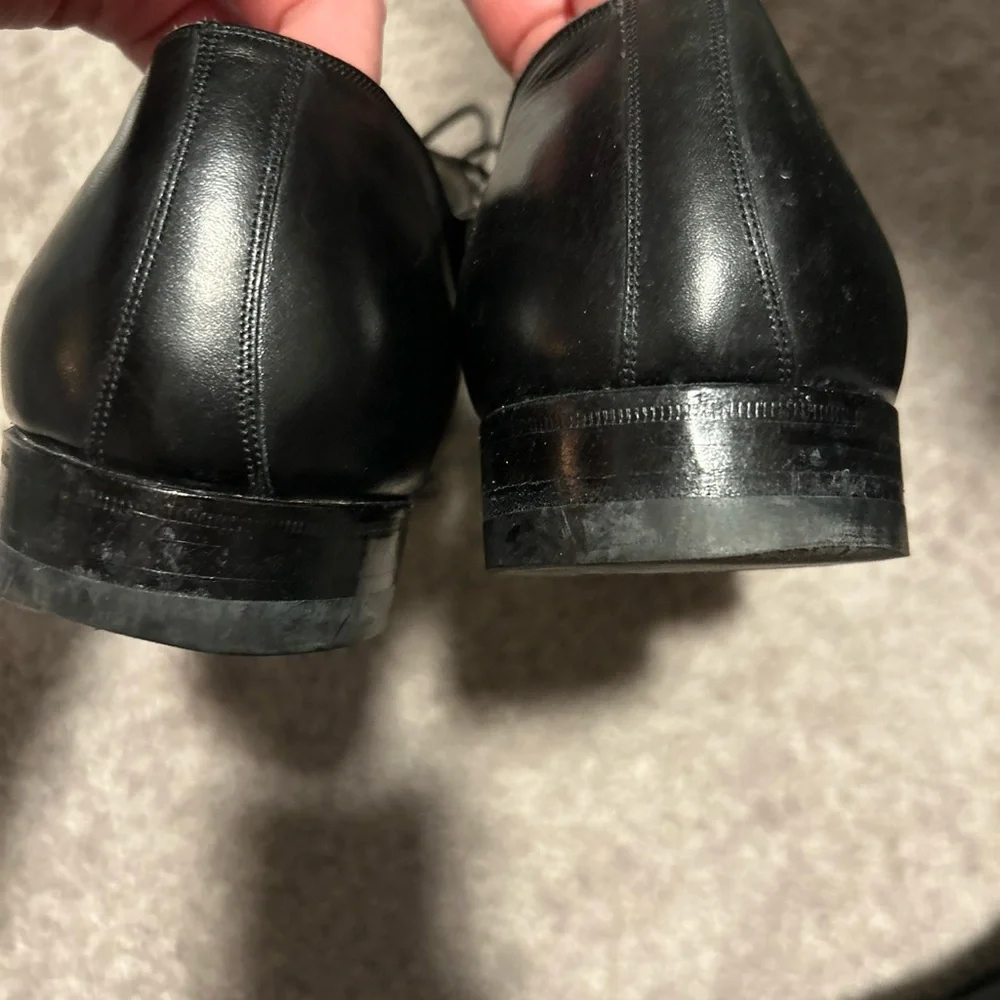 Mannina Firenze Black Leather Dress Shoes Men’s Size 7.5 Made in Italy